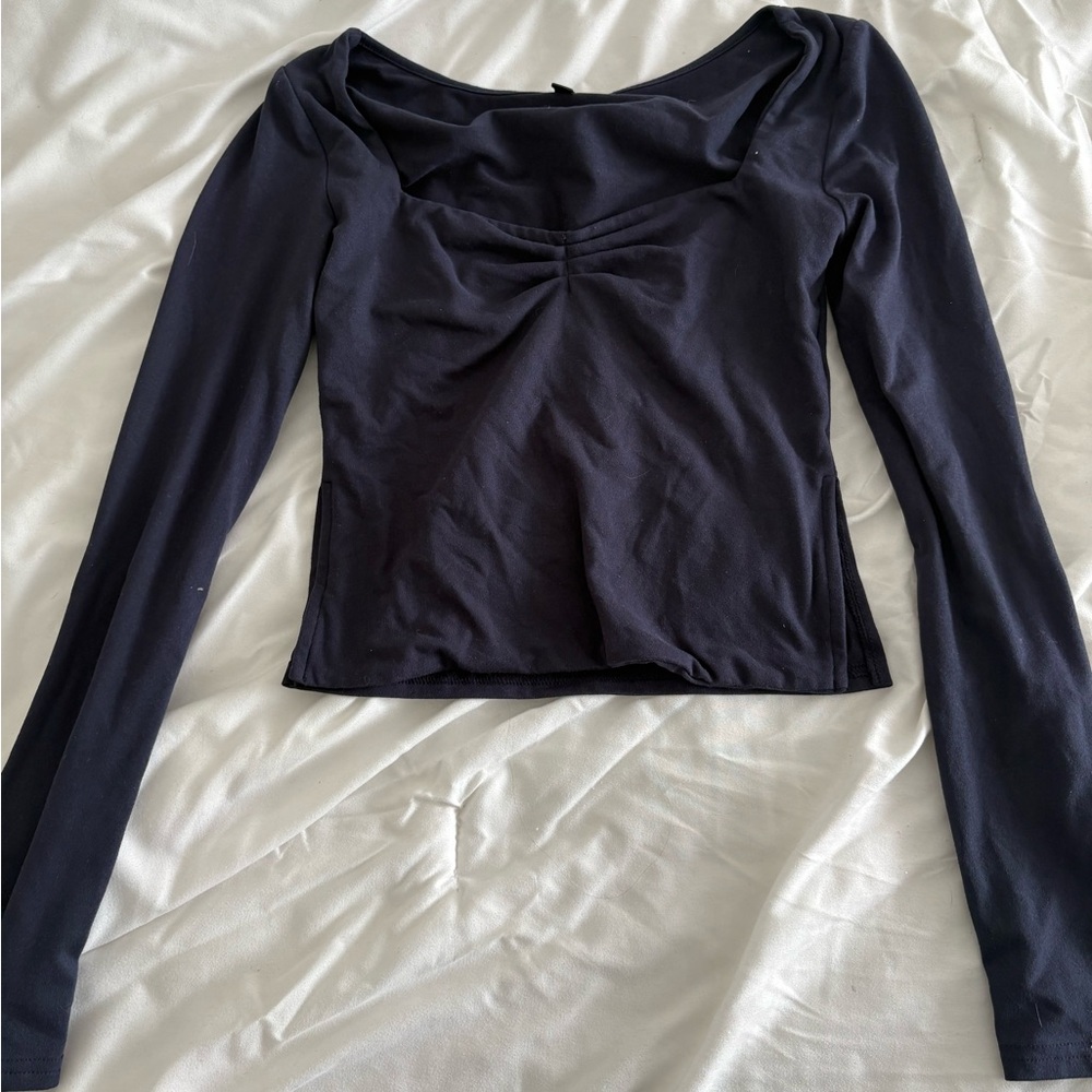 Navy Long Sleeve Top